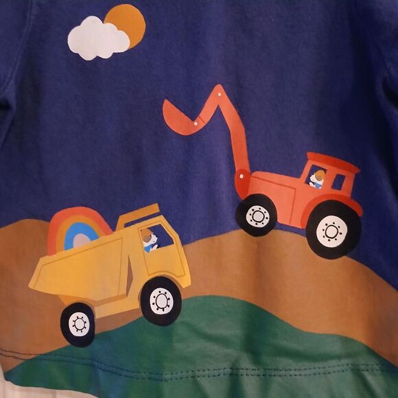 Baby Boden long sleeve shirt dogs driving dump truck backhoe construction 3-6m - Picture 2 of 4